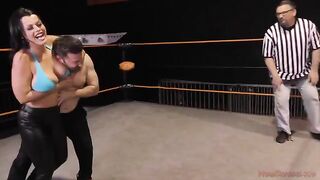 Nadia White dominates Glenn King in a fierce match
