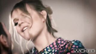 A sweet and funny blond girl gets a Southern Comfort cock