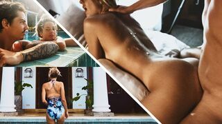 Petite blonde babe enjoys sex on the sea and surf in a steamy vlog
