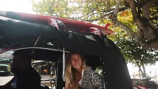 Petite blonde babe enjoys sex on the sea and surf in a steamy vlog