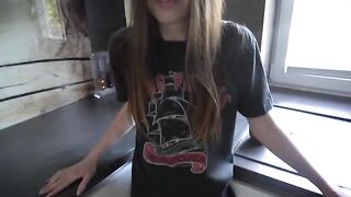 A hot neighbour has sex with a young girl with big boobs