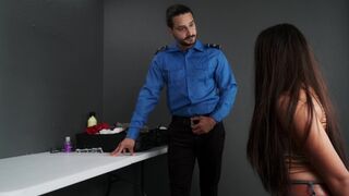 The agent checked my belongings at the airport and found something suspicious