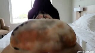 Naughty IG model invites Papi over to her hotel room to cum all over her BIG Latin booty