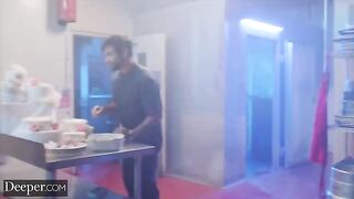 The baker competes with a hot girl, showcasing her amazing skills