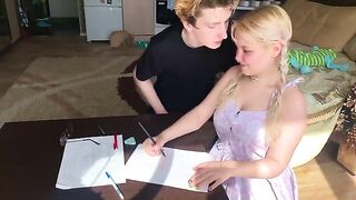 A shy student couldn’t withstand the tutor’s allure and gave in to temptation