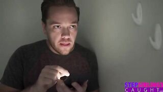 Cute girl seduces her stepbrother to show his small penis