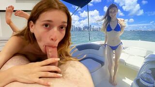 I took my GF Jessica Marie on a boat ride and then we had sex back at my place