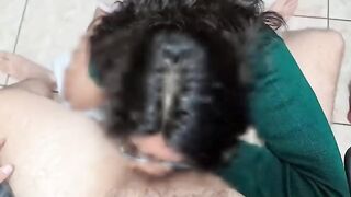 A rich blowjob before going to school. This student is a slut