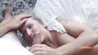 A real couple has a sensual sex right at home