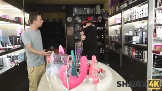 The guy played a trick on the saleswoman from the sex shop