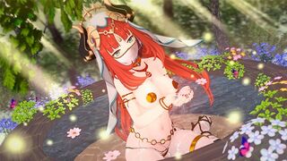 Beautiful Nilou girl has sex in the Genshin Impact world