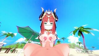 Beautiful Nilou girl has sex in the Genshin Impact world