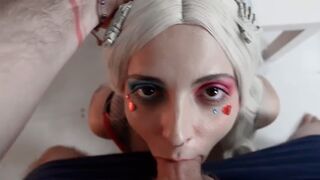 Crazy bitch Harley Quinn gets her cunt filled with cock
