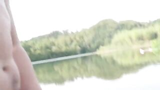 A girl was fucking with a stranger on the nude beach