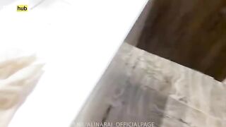 The young pervert watched his stepmom in the shower, amazed