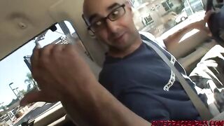 The guy fucked Chase Evans in the back seat, a stunning sight