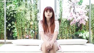Redhead with perfect body auditions for modeling on NetVideoGirls