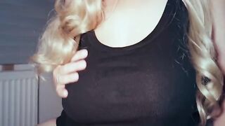I love slapping her tits and having sex with my wife