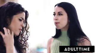 A girl is having fun with another girl in this steamy lesbian scene