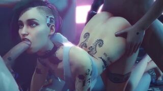 Judy Alvarez and Panam Palmer in hardcore cyberpunk action