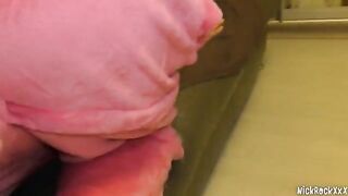 College threesome sex with two cute teen sluts and a big dick