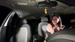 My girlfriend consoles me in the car with her friend