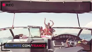 A hot curvy cougar enjoys getting banged on a yacht in anal sex