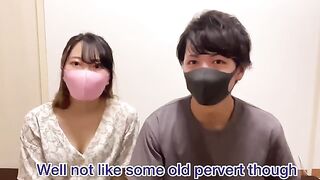 A Japanese amateur couple tries hardcore sex with intense passion