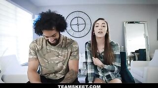 Girlfriend gets fucked in crazy positions by her passionate partner