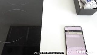 Short Italian girl has sex with me in the kitchen, it was a blind date
