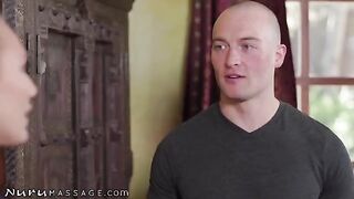 AJ Applegate gets naughty with her BFF's stepbrother in a steamy massage scene