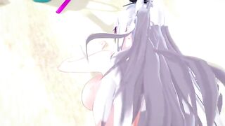 Playing and fucking with waifu Prinz Eugen from Azur Lane in POV style