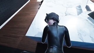 Catwoman Pov in the office action