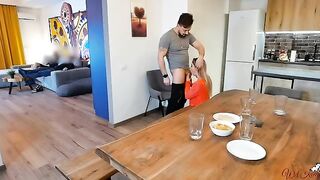 The couple caught their cheating partners in the act, right in the kitchen