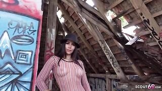 Outdoor casting with Jessy Jey for a big cock and raw anal action