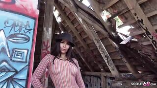 Outdoor casting with Jessy Jey for a big cock and raw anal action