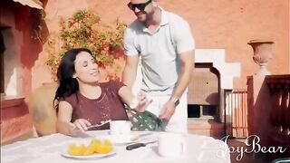 Busty brunette Anissa Kate enjoys a passionate holiday encounter