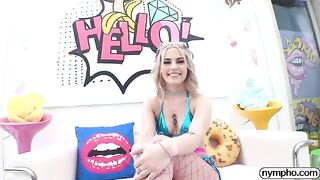 This petite blonde, NYMPHO Chanel Camryn, wants a hard rod deep inside her