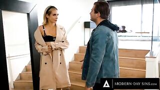 Aiden Ashley gets her cunt destroyed by her BF in a rough encounter