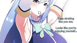 The worship of Goddess Aqua’s ass is a popular hentai trend
