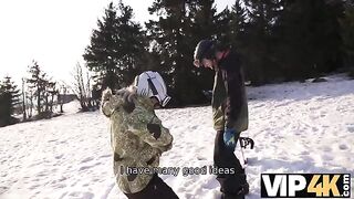 Skier picked up a girl and fucked her hard