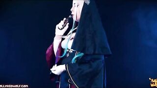 A nun punished me for my lies, using a strapon in a hardcore way