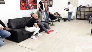 Monika Fox gets her asshole gapped and her mouth filled with cum in a hardcore scene