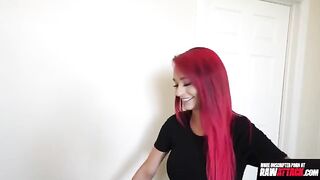 Tattooed slut Demi Rhoades gets fucked on cam show
