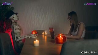 Strap-on sex with Halloween costume and intense passion, just like the adventurous vibe of StrapOn channel
