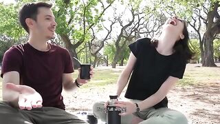 A day at the park ends with a guy getting his dick sucked publicly