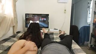 I fucked a hot gamer girl with big tits, what a dream!