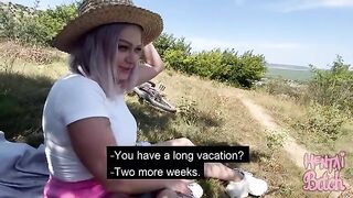 Babe agreed to sex with a stranger outdoors for excitement