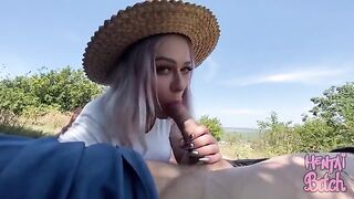Babe agreed to sex with a stranger outdoors for excitement