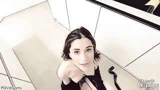 Hentai Little Caprice gets her mouth stuffed with cock by stepbrother